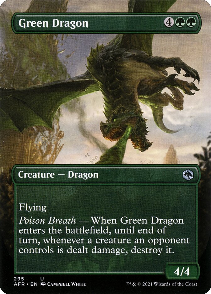 Green Dragon (Borderless) - (Foil): Adventures in the Forgotten Realms