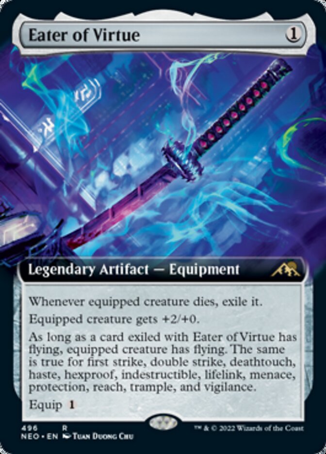 Eater of Virtue (Extended Art) - (Foil): Kamigawa: Neon Dynasty