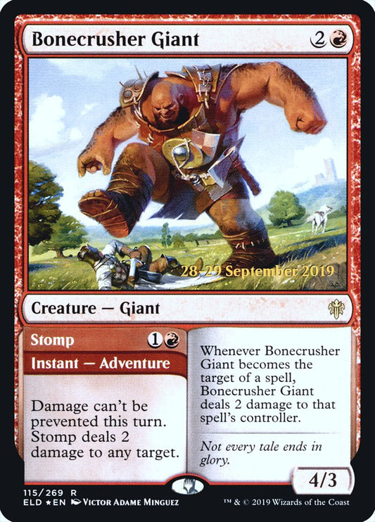 Bonecrusher Giant // Stomp (Prerelease) (Throne of Eldraine) - (Foil): Throne of Eldraine Promos