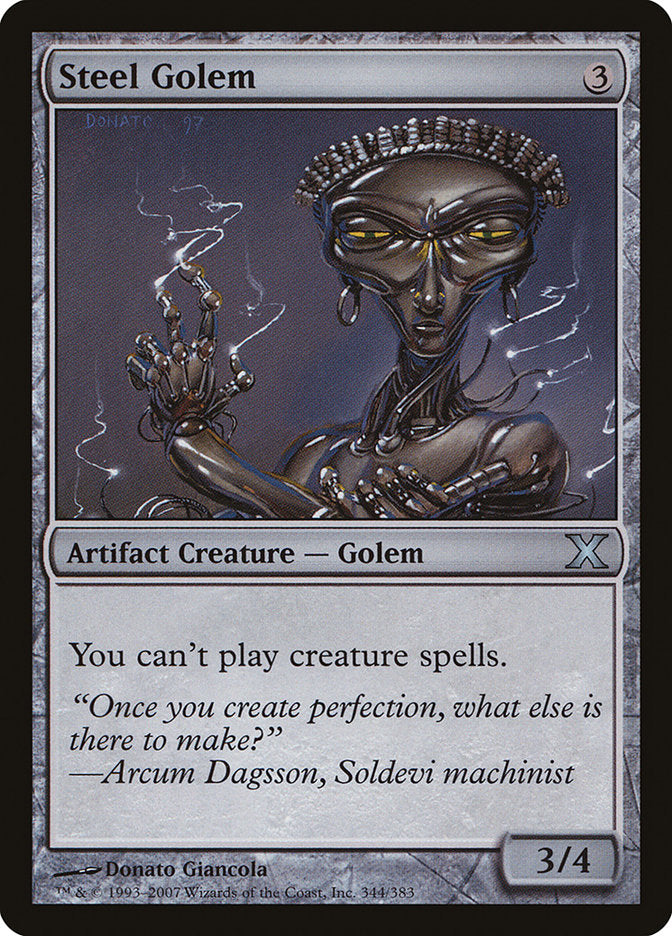 Steel Golem - (Foil): Tenth Edition