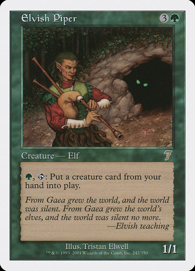 Elvish Piper - (Foil): Seventh Edition