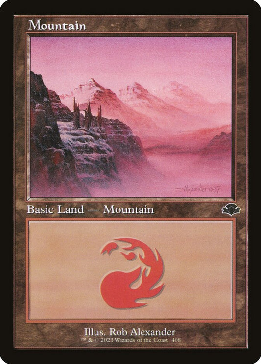 Mountain (#408) (Retro Frame): Dominaria Remastered