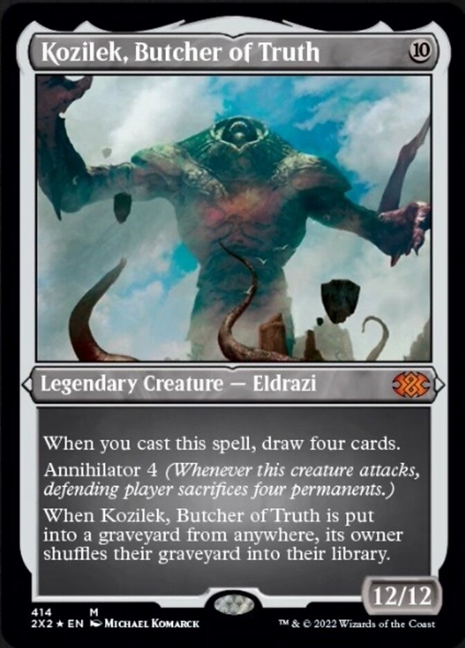 Kozilek, Butcher of Truth (Foil Etched) - (Foil): Double Masters 2022