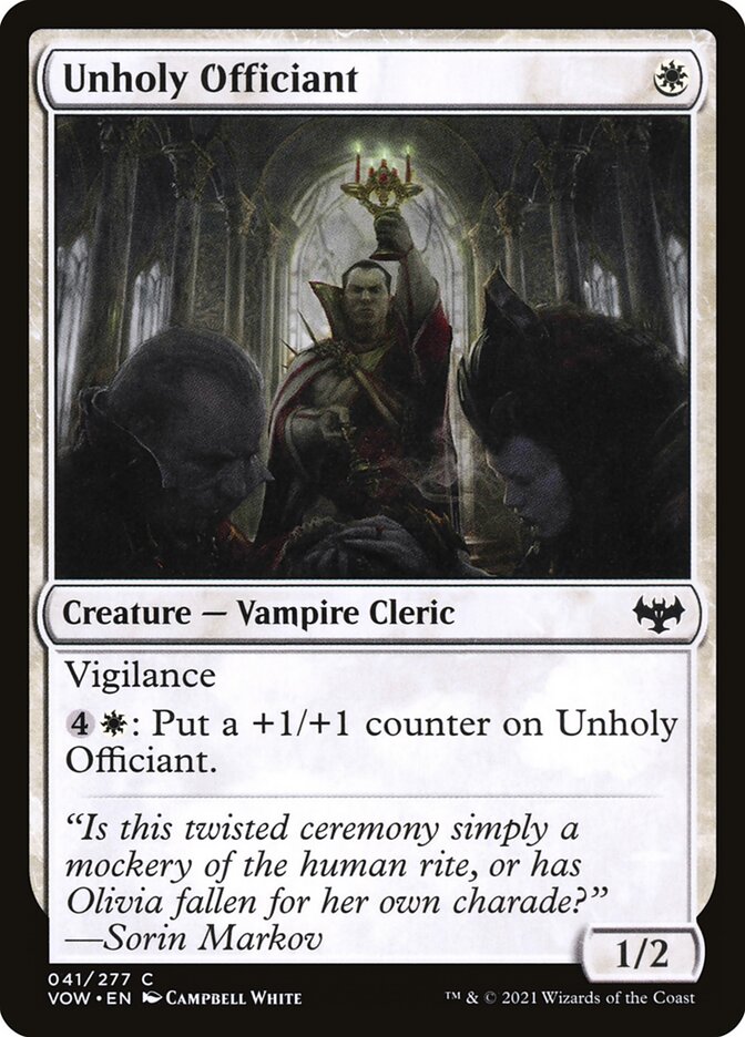 Unholy Officiant - (Foil): Innistrad: Crimson Vow