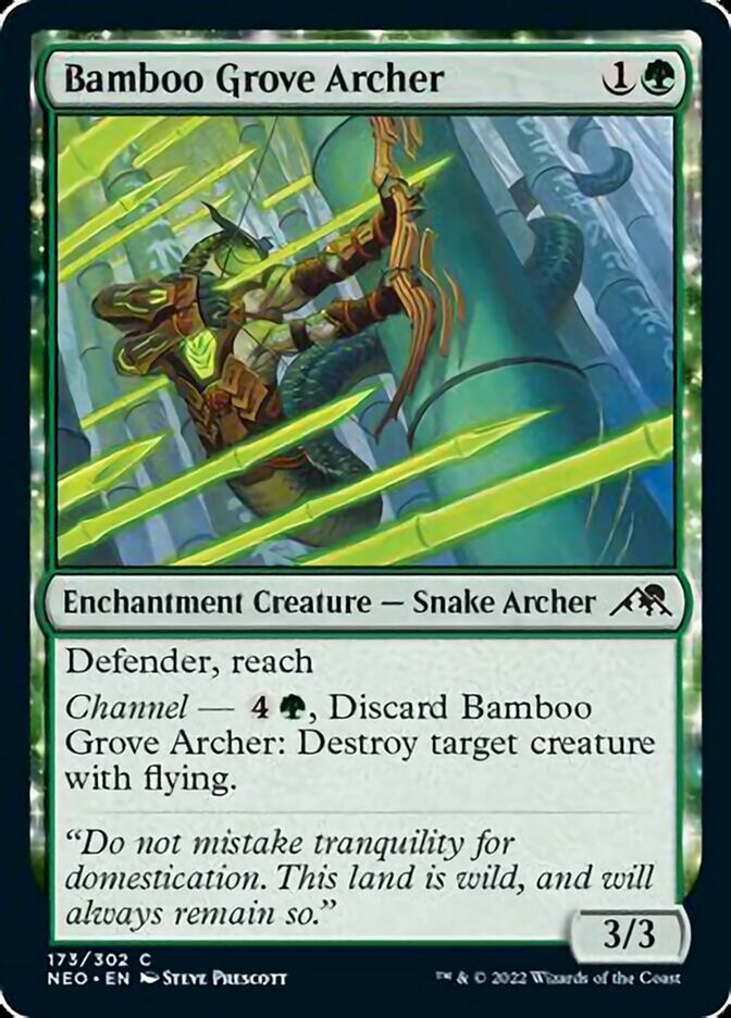 Bamboo Grove Archer - (Foil): Kamigawa: Neon Dynasty