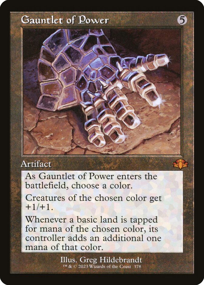 Gauntlet of Power (Retro Frame): Dominaria Remastered