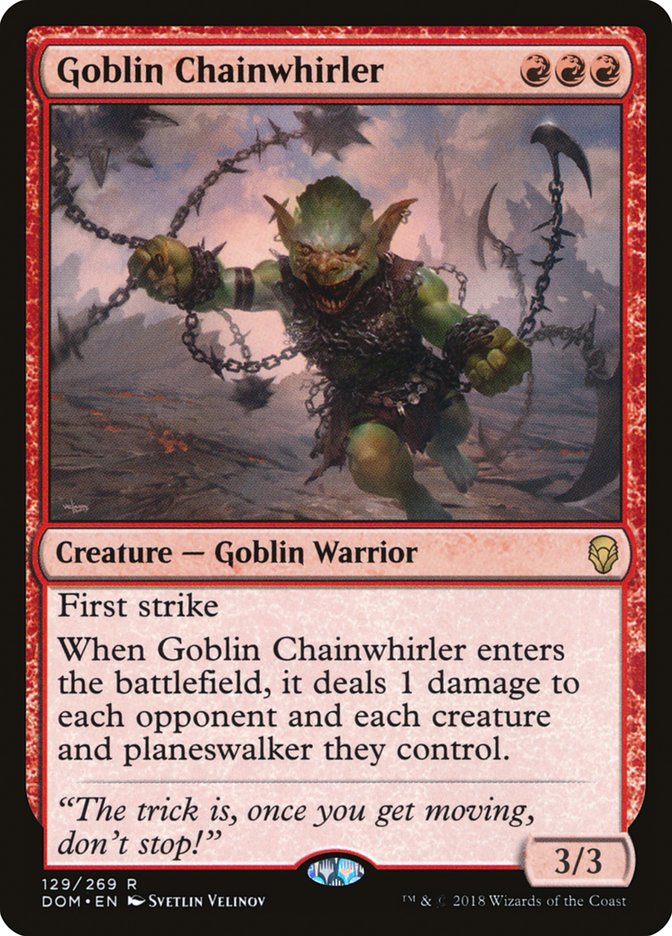 Goblin Chainwhirler - (Foil): Dominaria