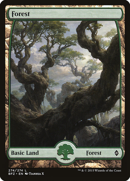 Forest (#274) (Full Art): Battle for Zendikar