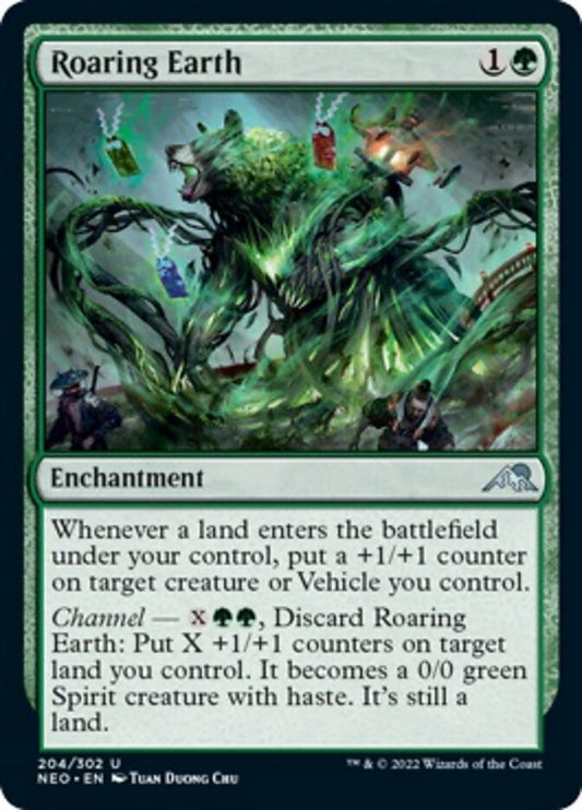Roaring Earth - (Foil): Kamigawa: Neon Dynasty