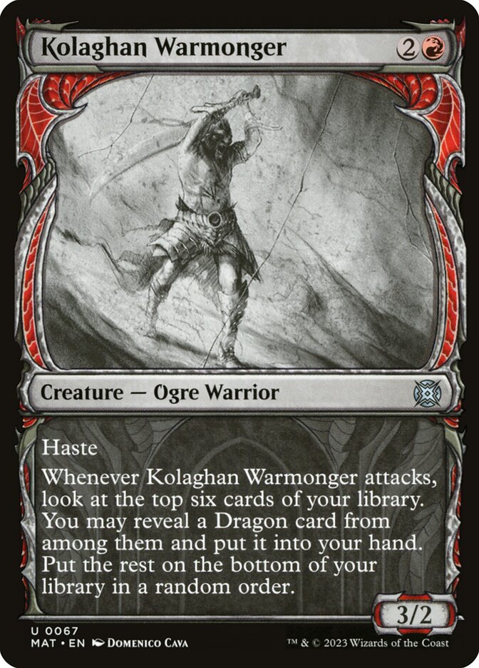 Kolaghan Warmonger (Showcase) - (Foil): March of the Machine: The Aftermath