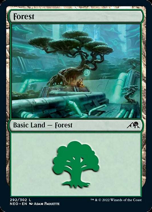 Forest (#292) - (Foil): Kamigawa: Neon Dynasty