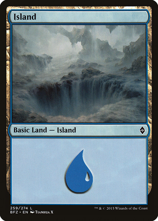 Island - (Foil): Battle for Zendikar