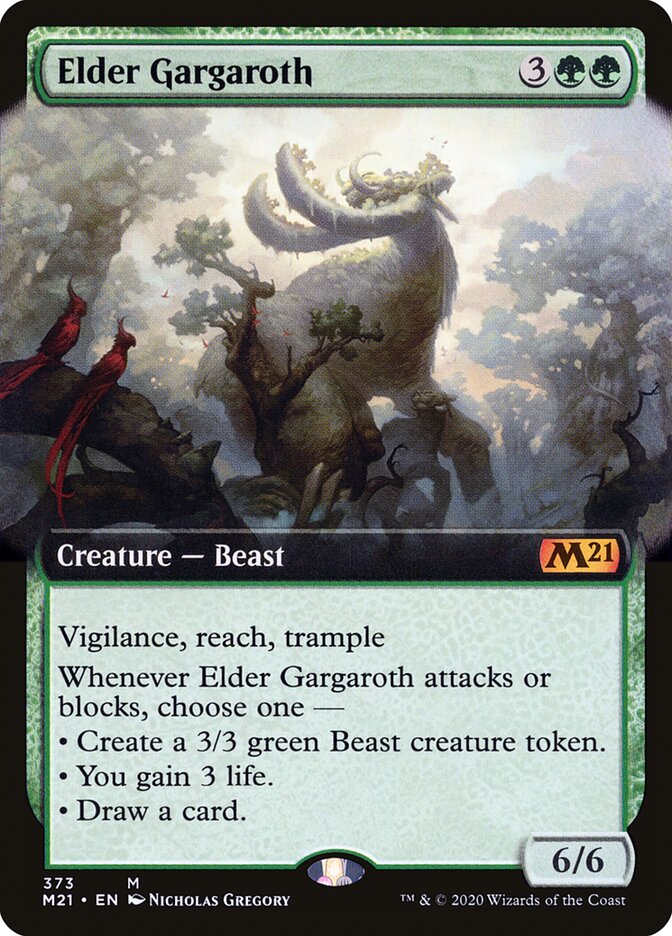 Elder Gargaroth (Extended Art) - (Foil): Core Set 2021