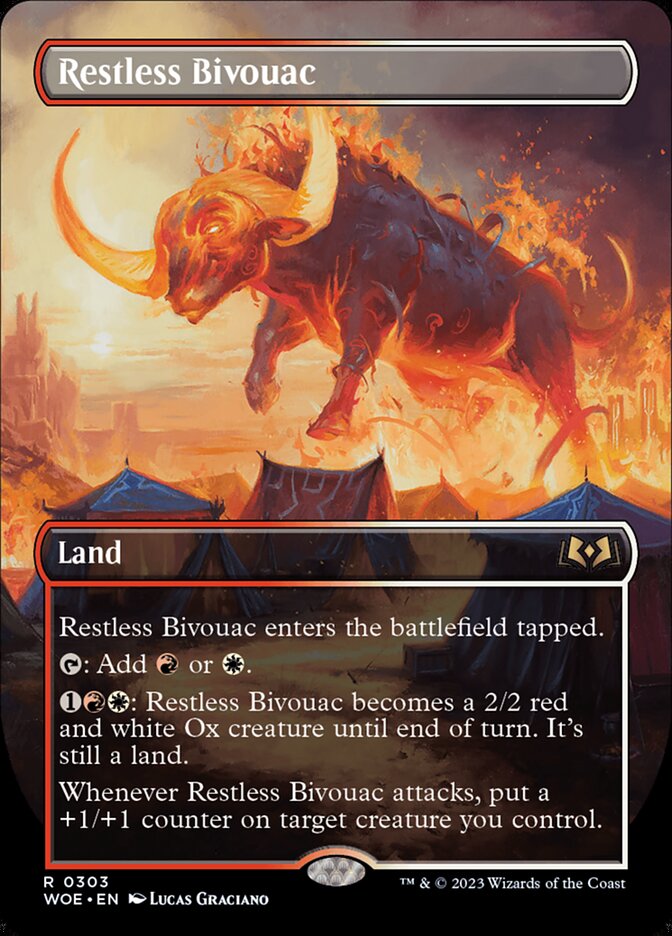 Restless Bivouac (Borderless) - (Foil): Wilds of Eldraine