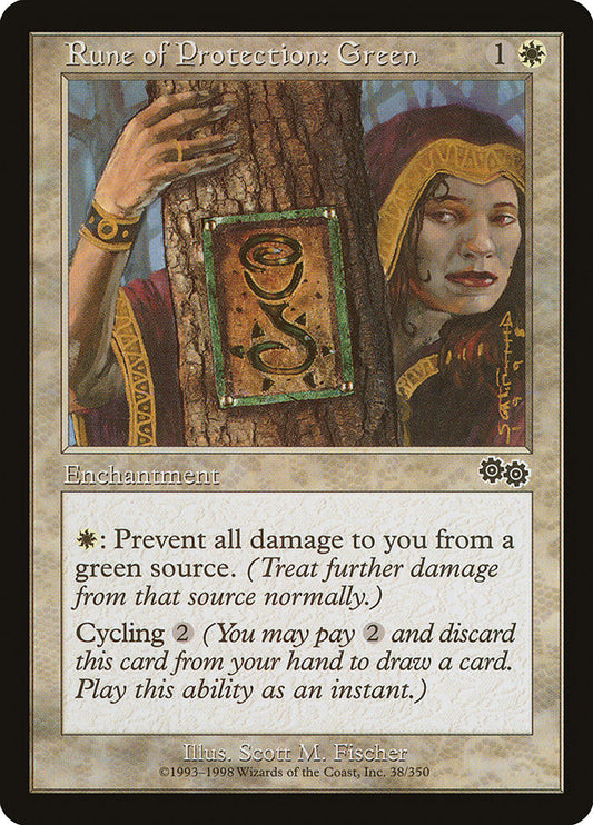 Rune of Protection: Green: Urza's Saga