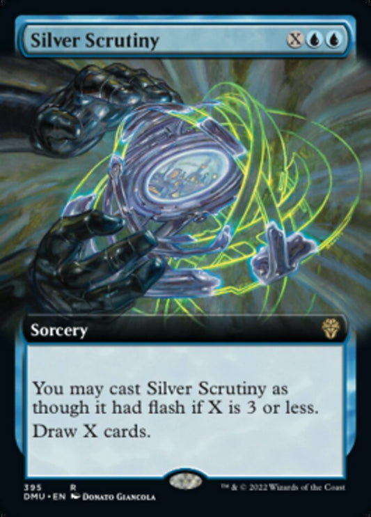 Silver Scrutiny (Extended Art) - (Foil): Dominaria United
