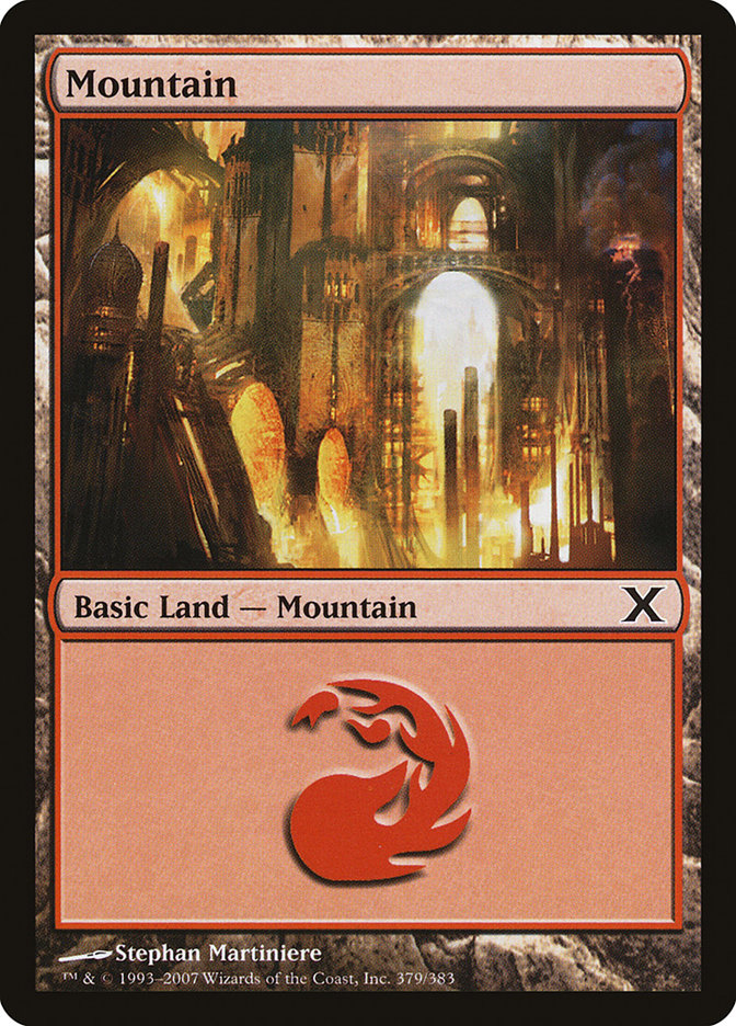 Mountain (#379) - (Foil): Tenth Edition