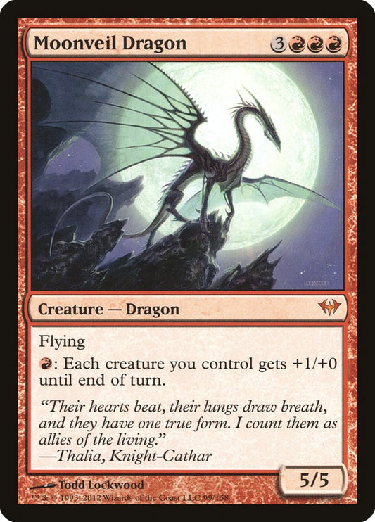 Moonveil Dragon - (Foil): Dark Ascension