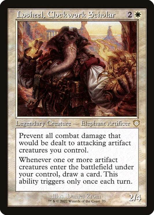 Losheel, Clockwork Scholar (Retro Frame): The Brothers' War Commander