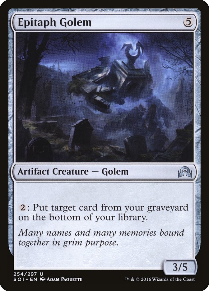 Epitaph Golem - (Foil): Shadows over Innistrad
