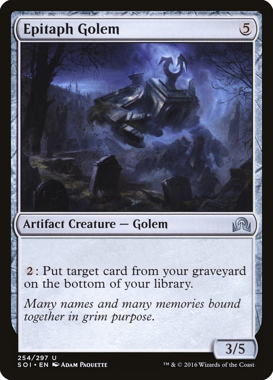Epitaph Golem - (Foil): Shadows over Innistrad