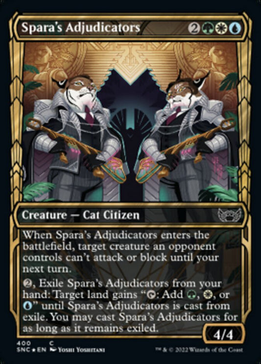 Spara's Adjudicators (Showcase) (Gilded Foil) - (Foil): Streets of New Capenna