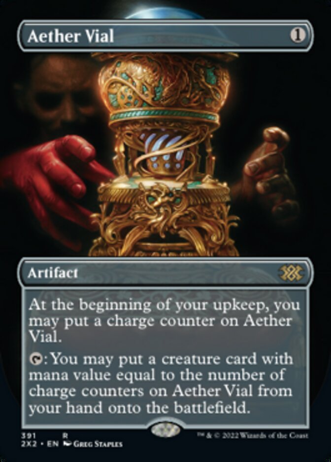 Aether Vial (Borderless) - (Foil): Double Masters 2022