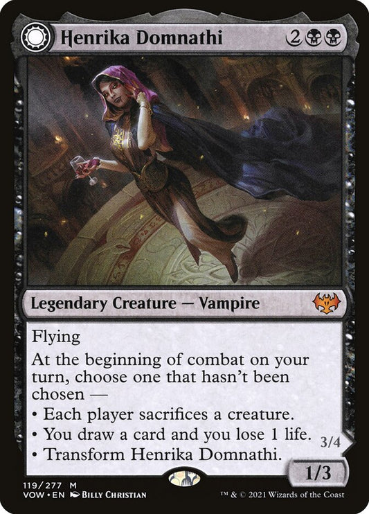 Henrika Domnathi // Henrika, Infernal Seer - (Foil): Innistrad: Crimson Vow