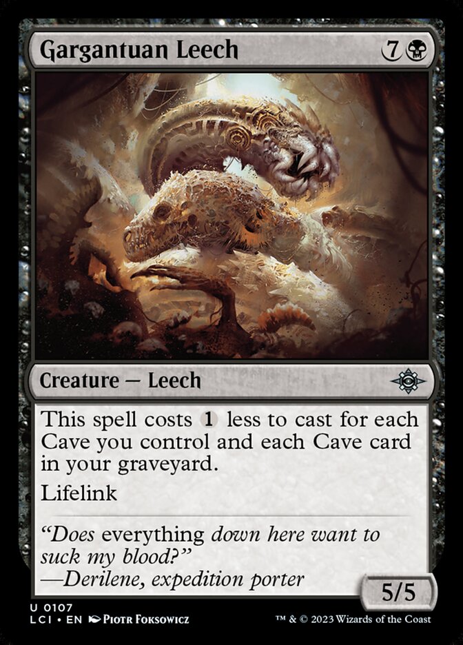 Gargantuan Leech - (Foil): Lost Caverns of Ixalan