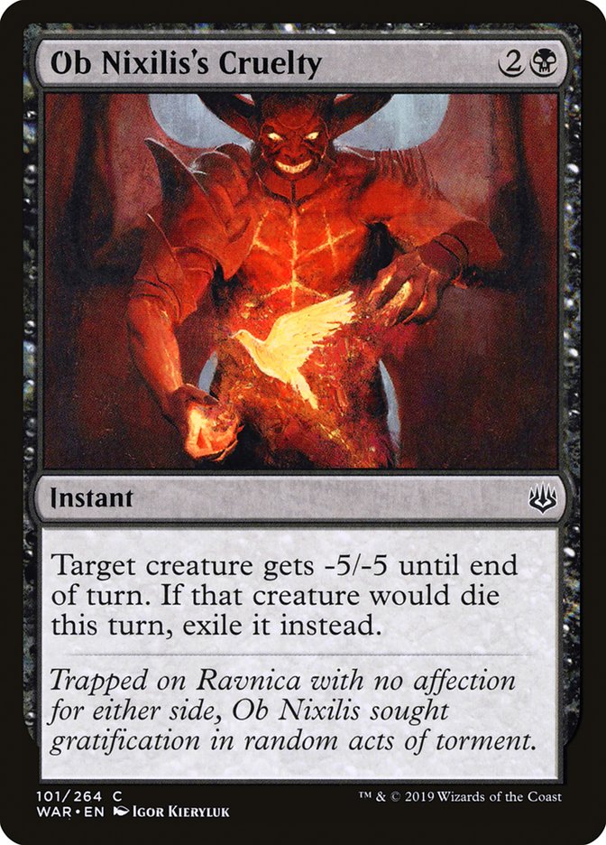 Ob Nixilis's Cruelty - (Foil): War of the Spark