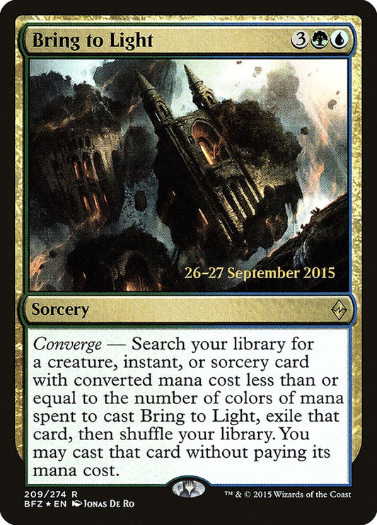 Bring to Light (Prerelease) (Battle for Zendikar) - (Foil): Battle for Zendikar Promos