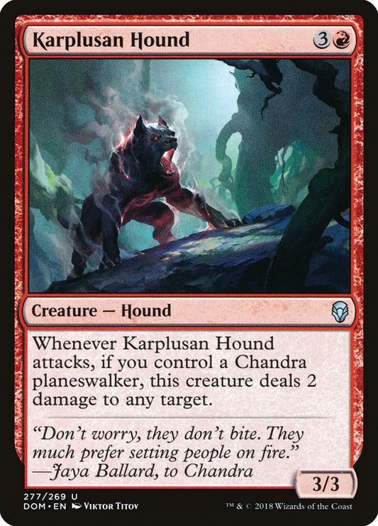 Karplusan Hound (Planeswalker Deck): Dominaria