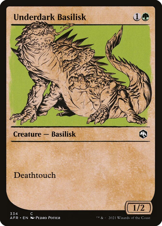 Underdark Basilisk (Showcase) - (Foil): Adventures in the Forgotten Realms