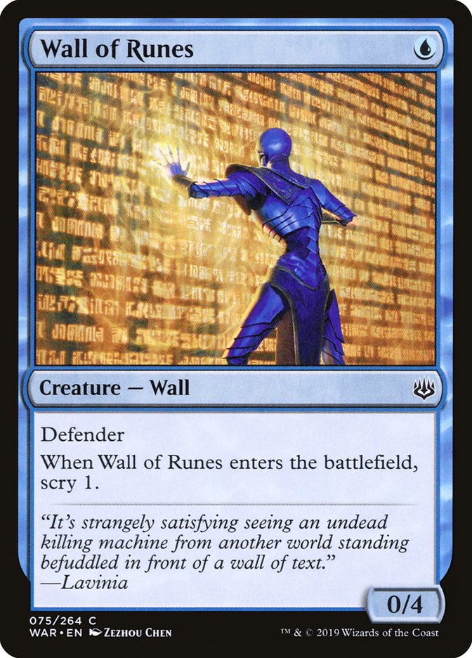 Wall of Runes - (Foil): War of the Spark