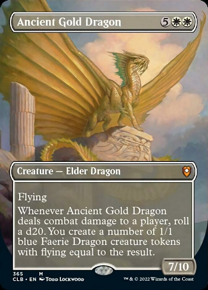 Ancient Gold Dragon (Borderless): Commander Legends: Battle for Baldur's Gate