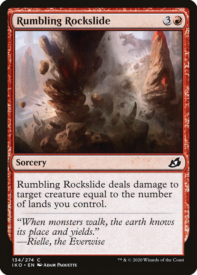 Rumbling Rockslide - (Foil): Ikoria: Lair of Behemoths