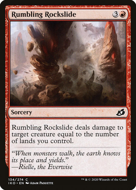 Rumbling Rockslide - (Foil): Ikoria: Lair of Behemoths