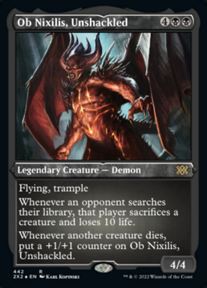 Ob Nixilis, Unshackled (Foil Etched) - (Foil): Double Masters 2022