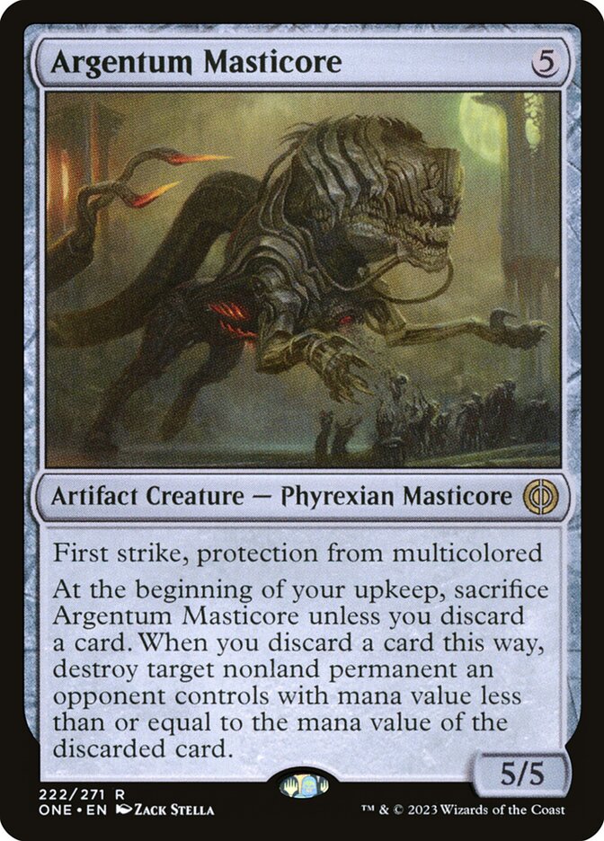 Argentum Masticore - (Foil): Phyrexia: All Will Be One