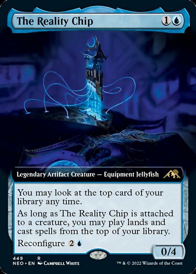 The Reality Chip (Extended Art) - (Foil): Kamigawa: Neon Dynasty