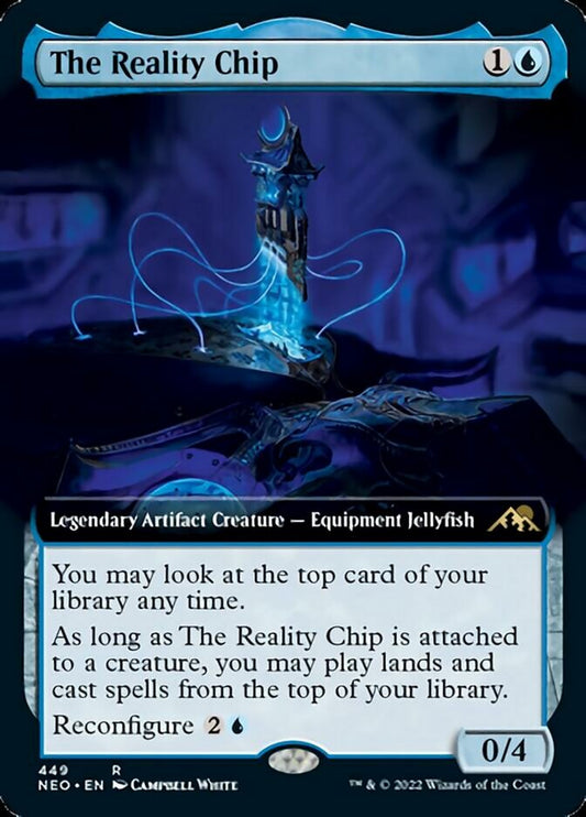 The Reality Chip (Extended Art) - (Foil): Kamigawa: Neon Dynasty