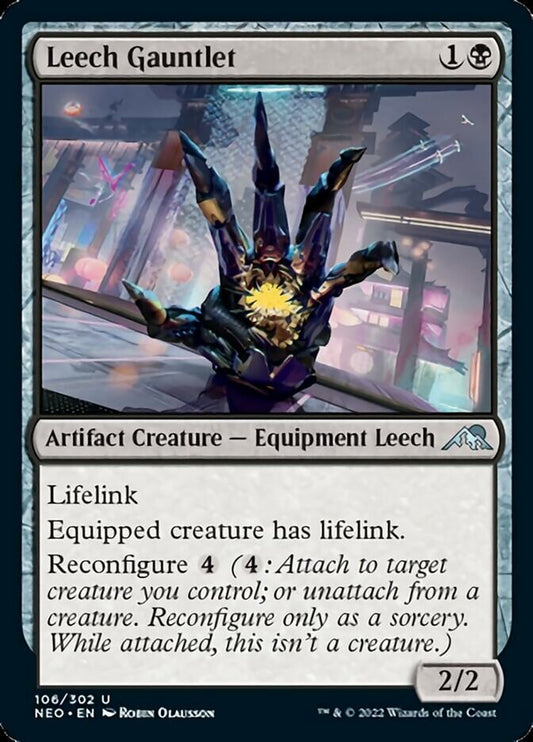 Leech Gauntlet - (Foil): Kamigawa: Neon Dynasty
