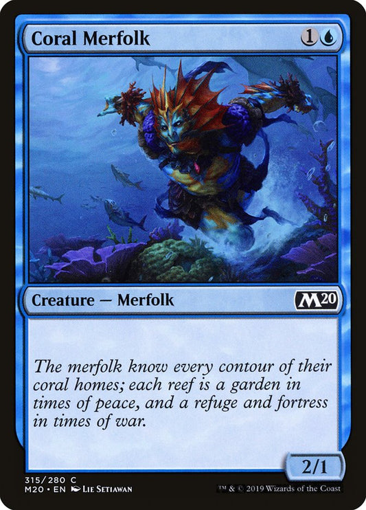 Coral Merfolk (Welcome Deck): Core Set 2020
