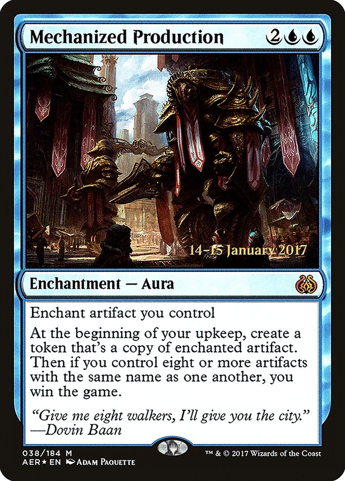 Mechanized Production (Prerelease) (Aether Revolt) - (Foil): Aether Revolt Promos