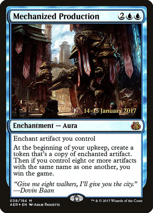 Mechanized Production (Prerelease) (Aether Revolt) - (Foil): Aether Revolt Promos