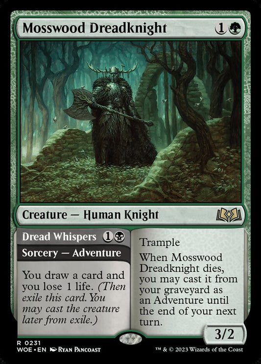 Mosswood Dreadknight // Dread Whispers - (Foil): Wilds of Eldraine