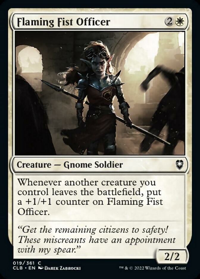 Flaming Fist Officer - (Foil): Commander Legends: Battle for Baldur's Gate