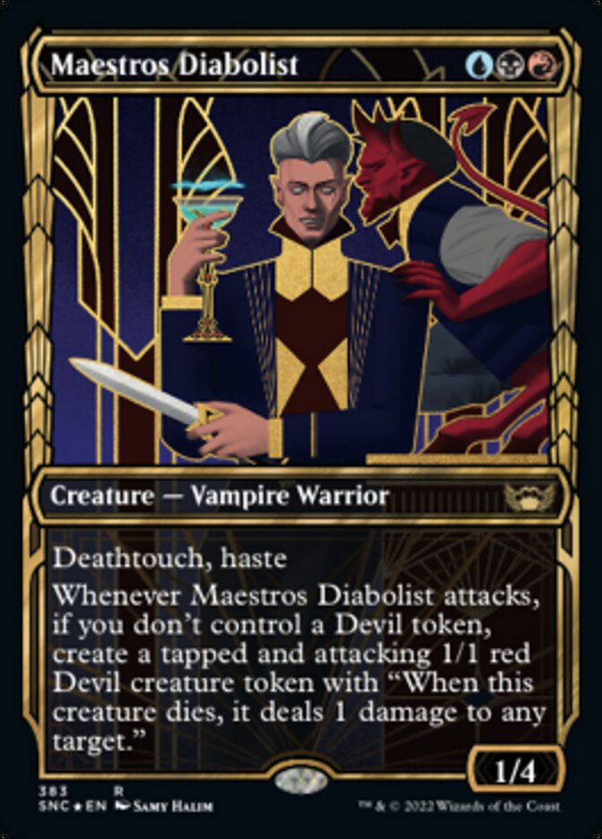 Maestros Diabolist (Showcase) (Gilded Foil) - (Foil): Streets of New Capenna