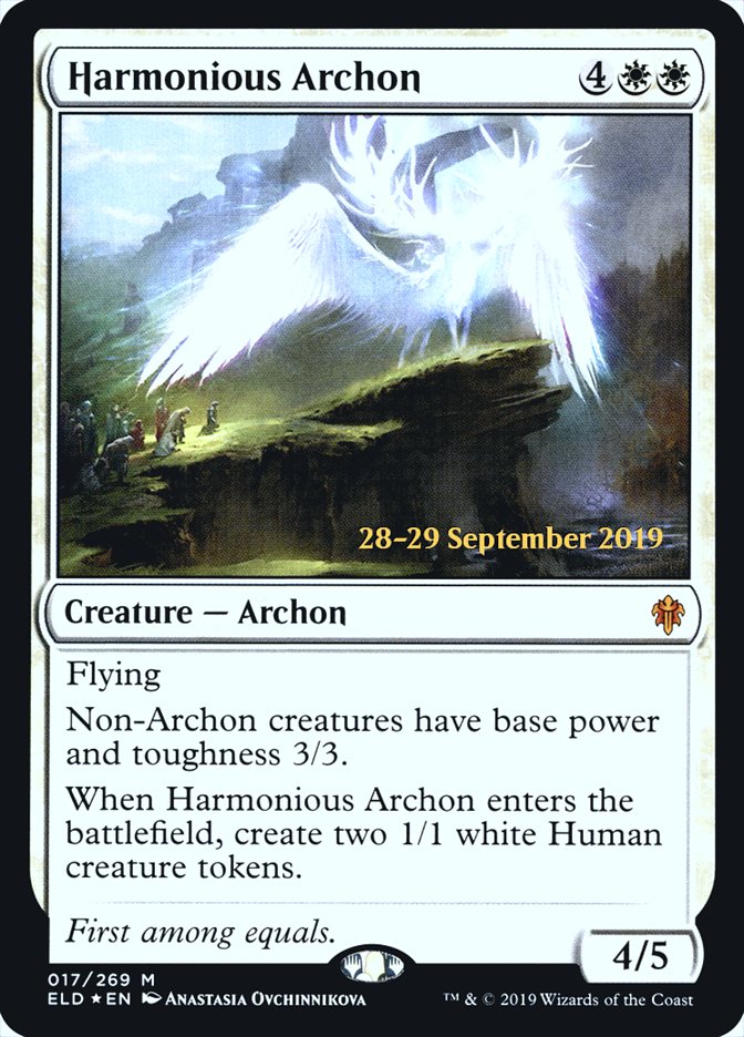 Harmonious Archon (Prerelease) (Throne of Eldraine) - (Foil): Throne of Eldraine Promos