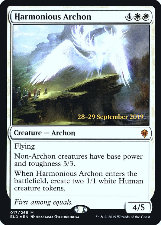 Harmonious Archon (Prerelease) (Throne of Eldraine) - (Foil): Throne of Eldraine Promos